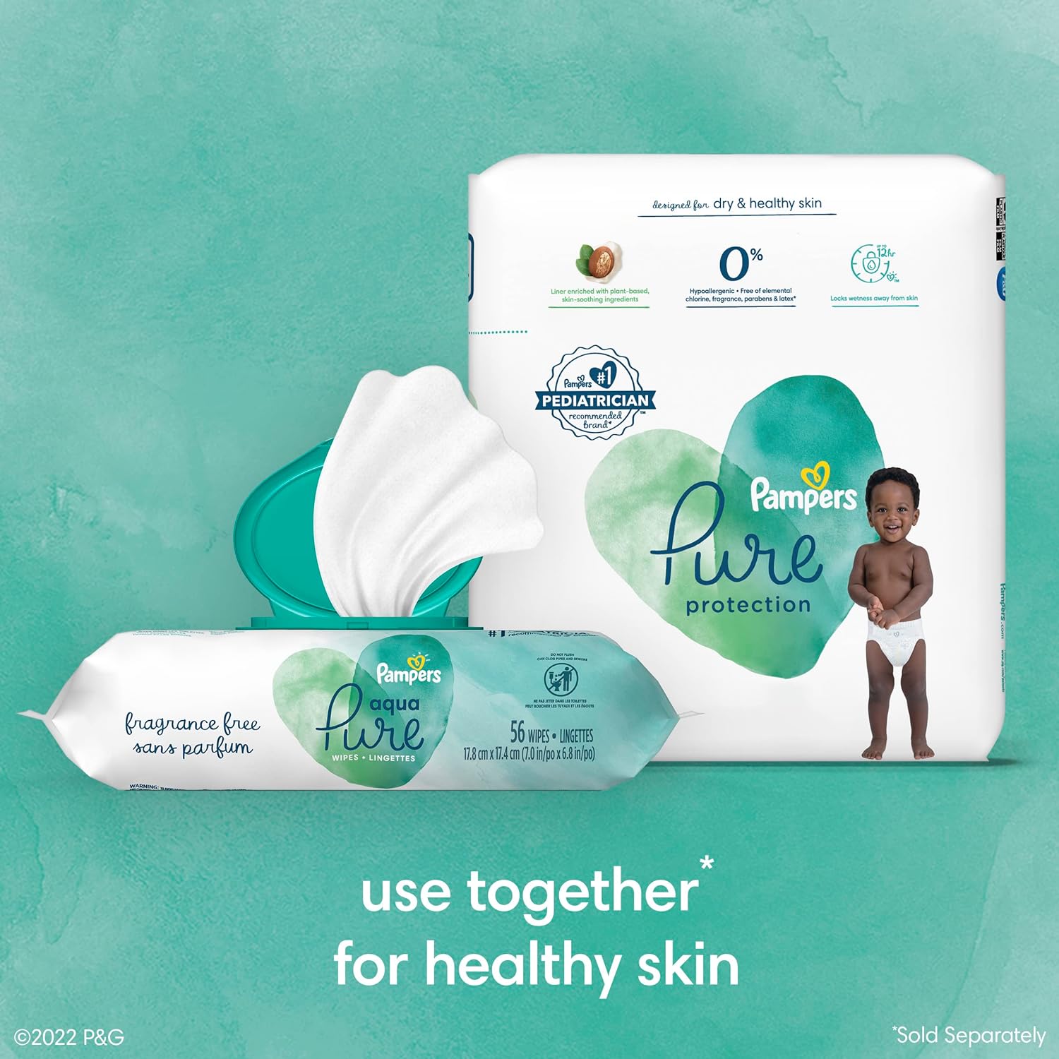 Pampers Pure Protection Diapers Size 0, 31 count - Disposable Diapers - Image 6